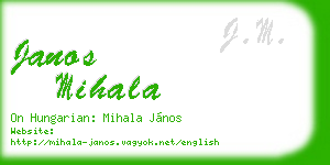 janos mihala business card